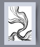 Scandinavian abstract vector print. Minimalistic abstract wall art background for print. Scandinavian vector style.