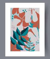 Scandinavian abstract vector print. Minimalistic abstract wall art background for print. Scandinavian vector style.