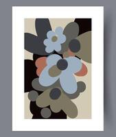 Scandinavian abstract vector print. Minimalistic abstract wall art background for print. Scandinavian vector style.