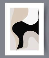 Scandinavian abstract vector print. Minimalistic abstract wall art background for print. Scandinavian vector style.