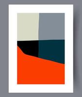 Scandinavian abstract vector print. Minimalistic abstract wall art background for print. Scandinavian vector style.