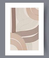 Scandinavian abstract vector print. Minimalistic abstract wall art background for print. Scandinavian vector style.