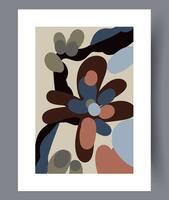 Scandinavian abstract vector print. Minimalistic abstract wall art background for print. Scandinavian vector style.