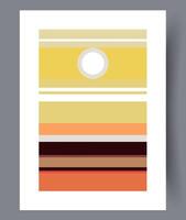 Scandinavian abstract vector print. Minimalistic abstract wall art background for print. Scandinavian vector style.