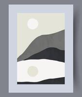 Scandinavian abstract vector print. Minimalistic abstract wall art background for print. Scandinavian vector style.