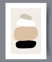 Scandinavian abstract vector print. Minimalistic abstract wall art background for print. Scandinavian vector style.