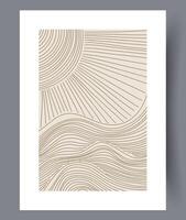 Scandinavian abstract vector print. Minimalistic abstract wall art background for print. Scandinavian vector style.