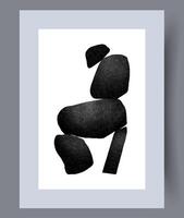 Scandinavian abstract vector print. Minimalistic abstract wall art background for print. Scandinavian vector style.