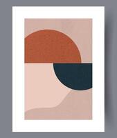 Scandinavian abstract vector print. Minimalistic abstract wall art background for print. Scandinavian vector style.