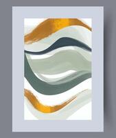 Scandinavian abstract vector print. Minimalistic abstract wall art background for print. Scandinavian vector style.