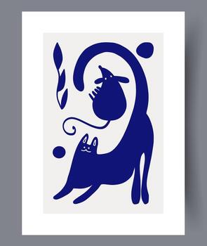 escandinavo resumen vector impresión. minimalista resumen pared Arte antecedentes para impresión. escandinavo vector estilo.