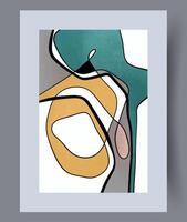 Scandinavian abstract vector print. Minimalistic abstract wall art background for print. Scandinavian vector style.