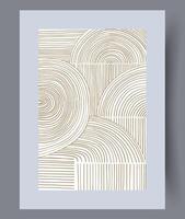 Scandinavian abstract vector print. Minimalistic abstract wall art background for print. Scandinavian vector style.