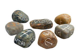 AI generated Runic Stones with Ancient Symbols png