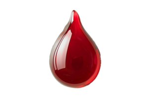 AI generated Red Glossy Drop Shape png