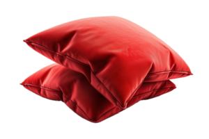 AI generated Red Satin Cushions png