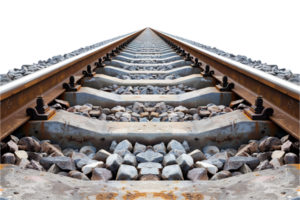 AI generated Railroad Tracks Perspective png