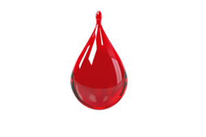 AI generated Red Glossy Drop Shape png