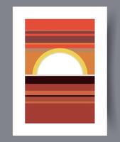 Scandinavian abstract vector print. Minimalistic abstract wall art background for print. Scandinavian vector style.