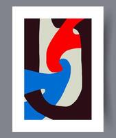 Scandinavian abstract vector print. Minimalistic abstract wall art background for print. Scandinavian vector style.