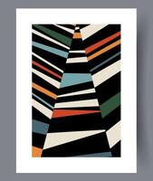 Scandinavian abstract vector print. Minimalistic abstract wall art background for print. Scandinavian vector style.