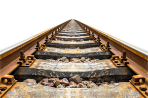 AI generated Railroad Tracks Perspective png