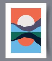 Scandinavian abstract vector print. Minimalistic abstract wall art background for print. Scandinavian vector style.