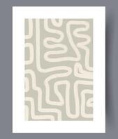 Scandinavian abstract vector print. Minimalistic abstract wall art background for print. Scandinavian vector style.