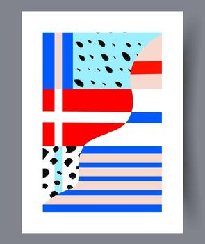 escandinavo resumen vector impresión. minimalista resumen pared Arte antecedentes para impresión. escandinavo vector estilo.