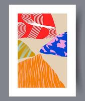 Scandinavian abstract vector print. Minimalistic abstract wall art background for print. Scandinavian vector style.