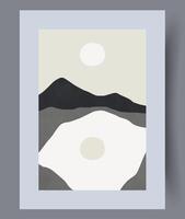 Scandinavian abstract vector print. Minimalistic abstract wall art background for print. Scandinavian vector style.