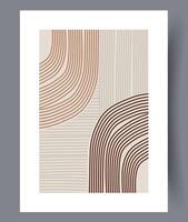 Scandinavian abstract vector print. Minimalistic abstract wall art background for print. Scandinavian vector style.