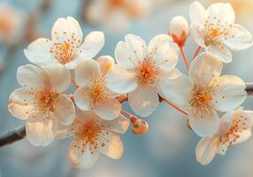 AI generated Sakura or Japanese cherry tree is considered the national flower of Japan. Culture and tradition. photo