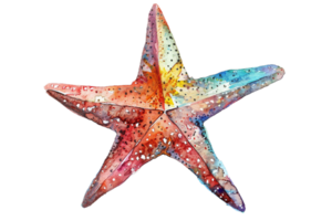 AI generated Watercolor Painted Star Illustration png