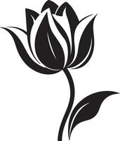 tulipán flor silueta vector ilustración blanco antecedentes