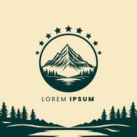 MOUNTAIN LOGO OR ICON TEMPLATE vector