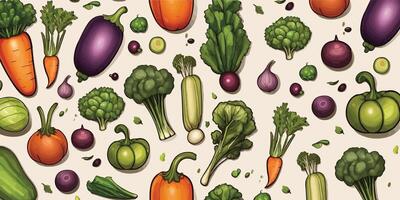 VECTOR VEGETABLES BACKGROUND TEMPLATE