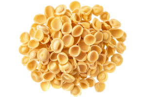 ai gegenereerd stapel van ongekookt pasta schelpen PNG