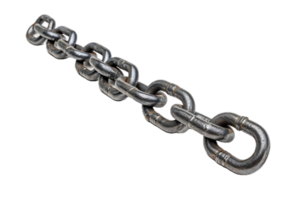 AI generated Close-Up of Metal Chain Links png