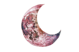 AI generated Watercolor Crescent Moon Painting png