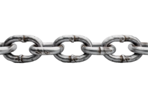 AI generated Close-Up of Metal Chain Links png