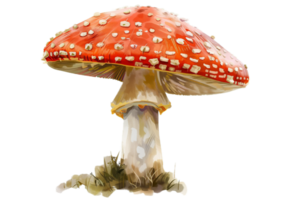 ai généré rouge amanite champignon png