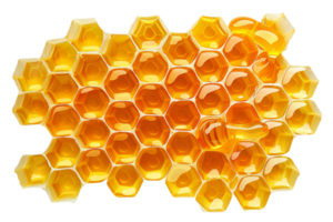 ai generiert golden Bienenwabe Stück png