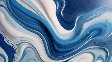 AI generated abstract blue background liquid wave concept photo