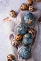 Easter decoration painted dragon eggs photo