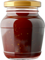 AI generated sauce tomato in jar side view png