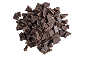 AI generated Pile of Dark Chocolate Chunks png