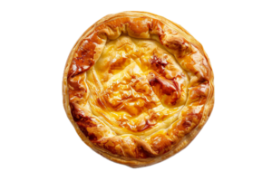 ai généré d'or croûte fait maison tarte png