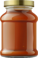 AI generated sauce tomato in jar side view png