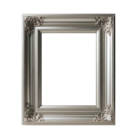 AI generated old vintage antique royal photo frame with beautiful carvings png